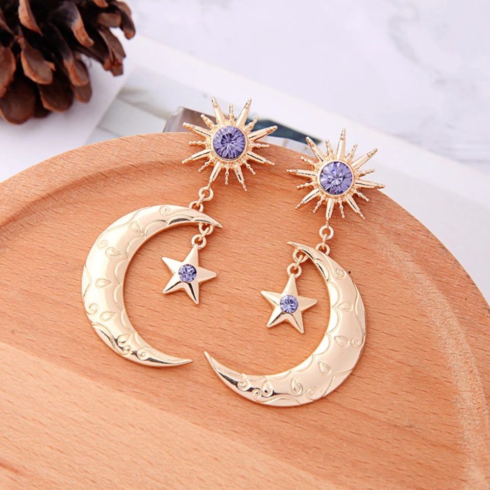Celestial Crystal Earrings - Picture 4 of 4